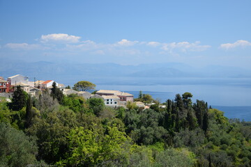 Fototapeta na wymiar Chlomos, ein Bergdorf auf Korfu
