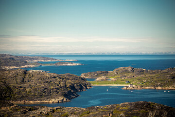 Beautiful arctic summer landscape on Barents sea