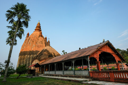 Sivasagar, India - November 2020: Hindu temple Siva Dol on November 21, 2020. It was built during the reign of Ahom dynasty in Sivasagar, Assam, India.