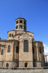 saint-austremoine abbey church in issoire in auvergne (france)
