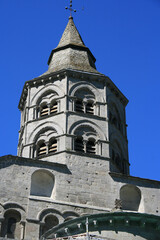 Fototapeta na wymiar notre-dame basilica in orcival in auvergne (france)