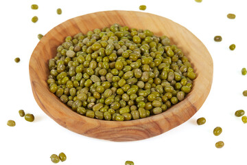 mung beans isolated on white background