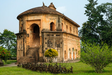 Fototapeta premium Sivasagar, India - November 2020: The Rang Ghar the royal sports-pavilion where Ahom kings and nobles were spectators at games on November 22, 2020 in Sivasagar, Assam, India.