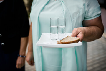 waiter serving wine