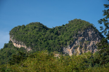 Heart shape on the top of the mountain