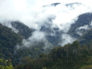 clouds over the mountains