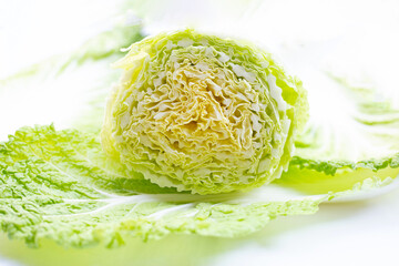 Fototapeta premium Close up of fresh chinese cabbage