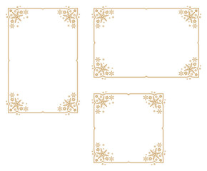 Decorative frame with snowflake theme.Decorative frame with winter theme.A frame that gave a change in size to the same design.Good frame for a4 size paper.Certificate frame.