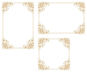 Decorative frame with snowflake theme.Decorative frame with winter theme.A frame that gave a change in size to the same design.Good frame for a4 size paper.Certificate frame.