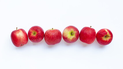 Fresh apples on white background.