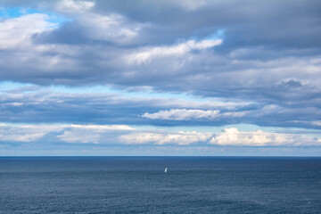 Overlooking the Atlantic ocean from the County Cork coastline in the west of Ireland.