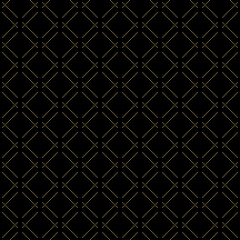 Geometric dotted pattern with golden dots. Seamless abstract modern texture for wallpapers and backgrounds