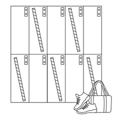 Vector New normal Locker room Sport Fitness center