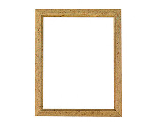 Old gilded frame, on a white background