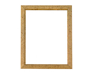Fototapeta premium Old gilded frame, on a white background