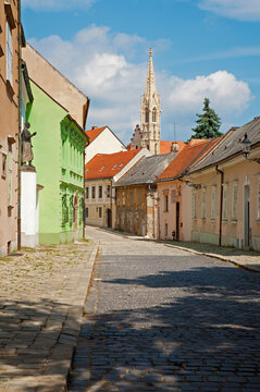 Bratislava - Kapitulska street and Klarisky gothic tower