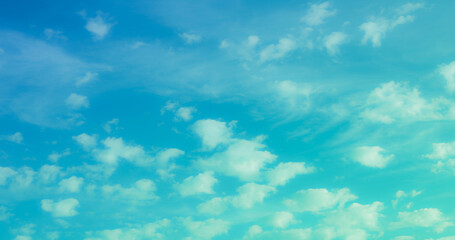 blue sky with beautiful natural white clouds	
