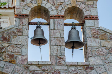 Obraz premium Bells of a local church on the island of Evia, Greece 