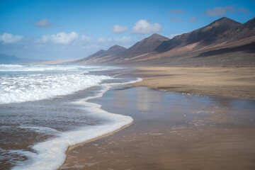 Landscape. View of Cofete beach. Fuerteventura. Canary Islands