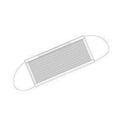 breathing medical respiratory mask. Hospital or pollution protect face masking.