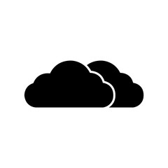 Cloud icon, logo isolated on a white background