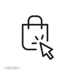 click and collect order, vector icon on white background - obrazy, fototapety, plakaty