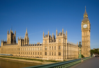 Fototapeta na wymiar London - The parliament and Big Ben