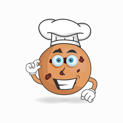 The Cookies mascot character becomes a chef. vector illustration