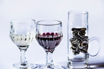 Vasos de vino y licores