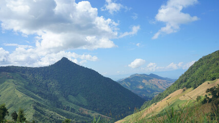  Landscape mountain and hill in NAN Thailand .      