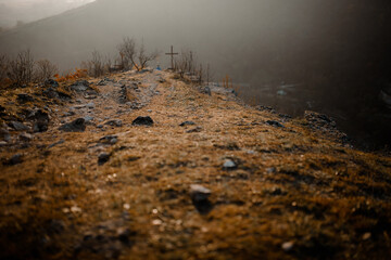 A holy cross at the end of the path 