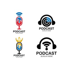 Podcast Icon Logo Design Element vector illustration

