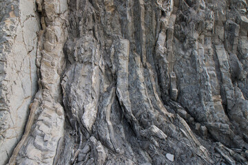 
layered rocks on the Black Sea coast