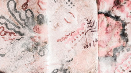 Shibori Pattern. Light Water Colour Logo.
