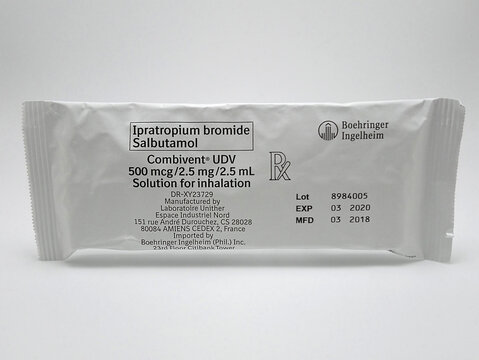 Ipratropium bromide salbutamol combivent udv in Manila, Philippines