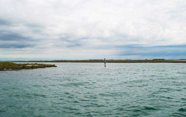 Venice lagoon water landscape background