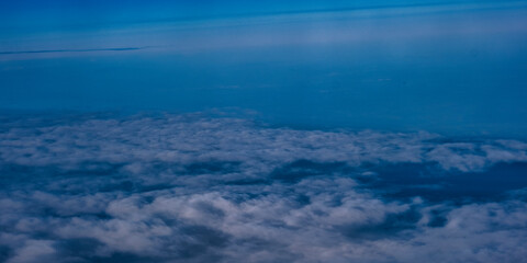 blue horizon  viewed from airplane