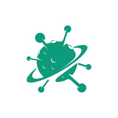 Virus symbol logo design illustration vector template