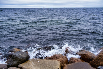 windy morning buy the sea 
