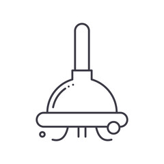 Flunger icon, linear isolated illustration, thin line vector, web design sign, outline concept symbol with editable stroke on white background.