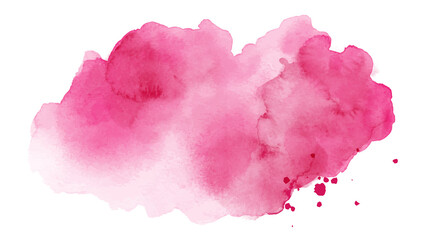 Abstract bright pink of stain splashing watercolor on white background