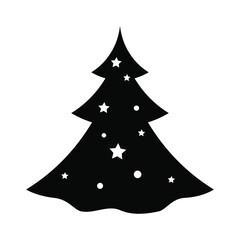 christmas tree icon premium, christmas tree with stars