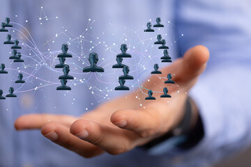 hierarchy connection team group digital