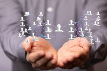 hierarchy connection team group digital