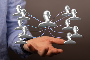 hierarchy connection team group digital
