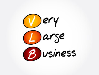 VLB - Very Large Business acronym, business concept background