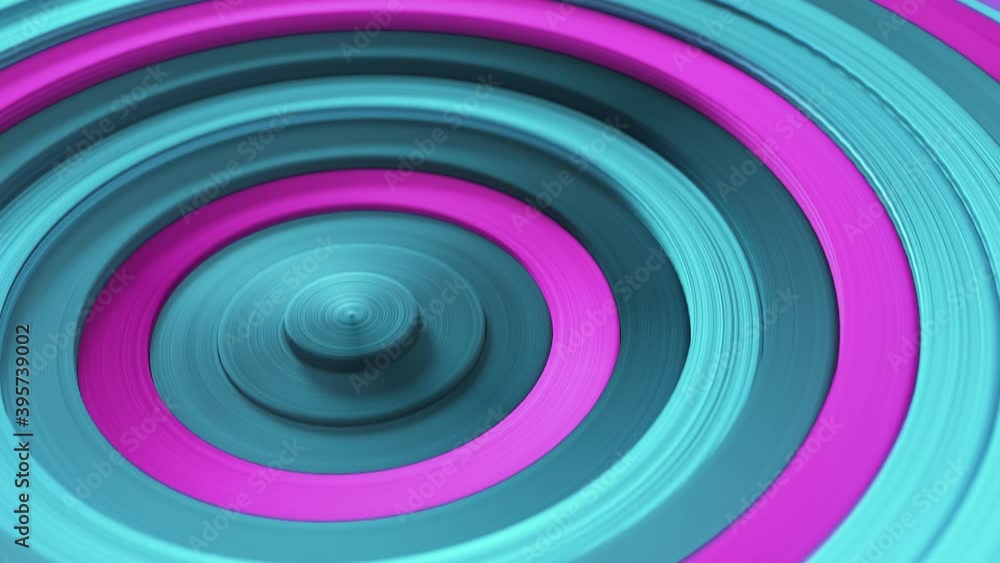 Poster abstract pattern of colorful circles with offset effect. pink blue rings animation. abstract creativ