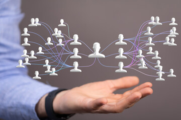 hierarchy connection team group digital