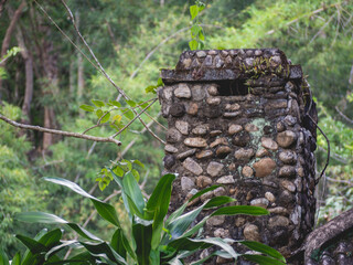 Chimneys made of stone and mortar