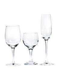set of beautiful glasses for drinks